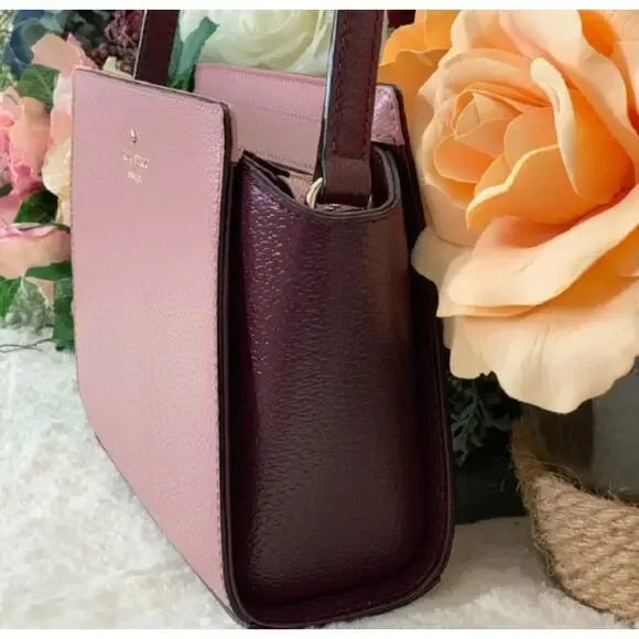 KATE SPADE Grand Street Hayden Peony Mulberry Colorblock Crossbody Purse Bag - Picture 9 of 10